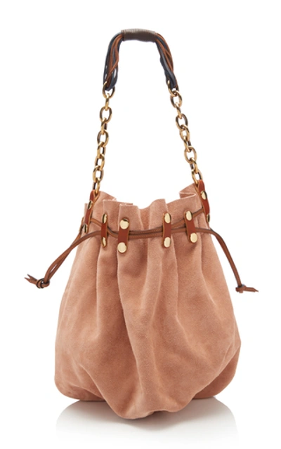 Marni Borsa Suede Pouch  In Pink