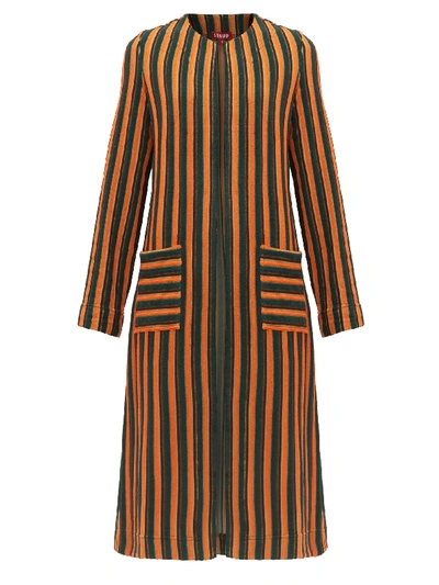 Staud Mia Striped Terry Cloth Robe
