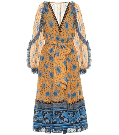 Ulla Johnson Romilly Printed Silk-blend Chiffon Midi Dress In Multicoloured
