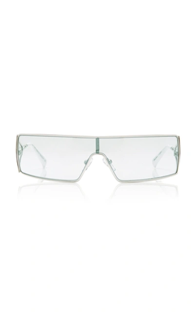 Le Specs The Luxx Metal Square-frame Sunglasses In Silver