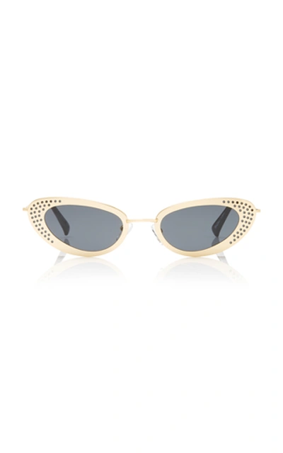 Le Specs The Royale Metal Cat-eye Sunglasses In Black
