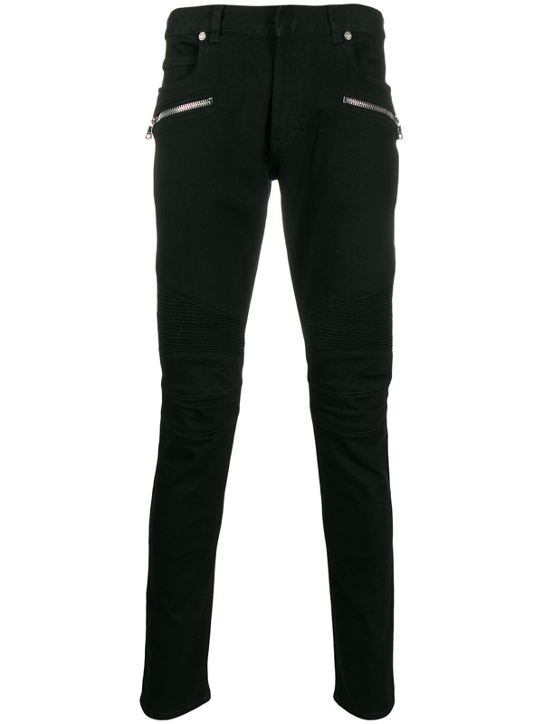 straight leg biker jeans