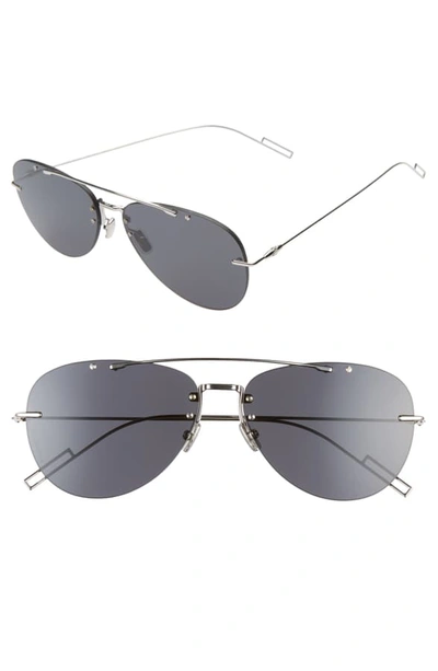Dior Blacktie 56mm Aviator Sunglasses In Black/gray