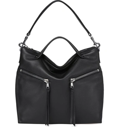 Botkier New Trigger Medium Leather Convertible Hobo In Black