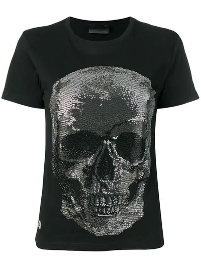 Philipp Plein Embellished Skull T-shirt - Black