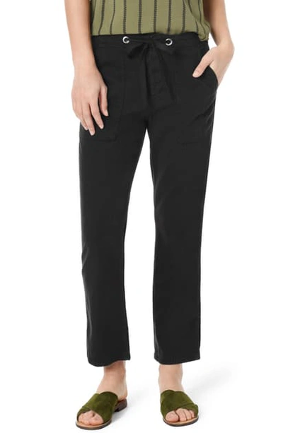 Joe's Relaxed Cotton Blend Twill Drawstring Pants In Black