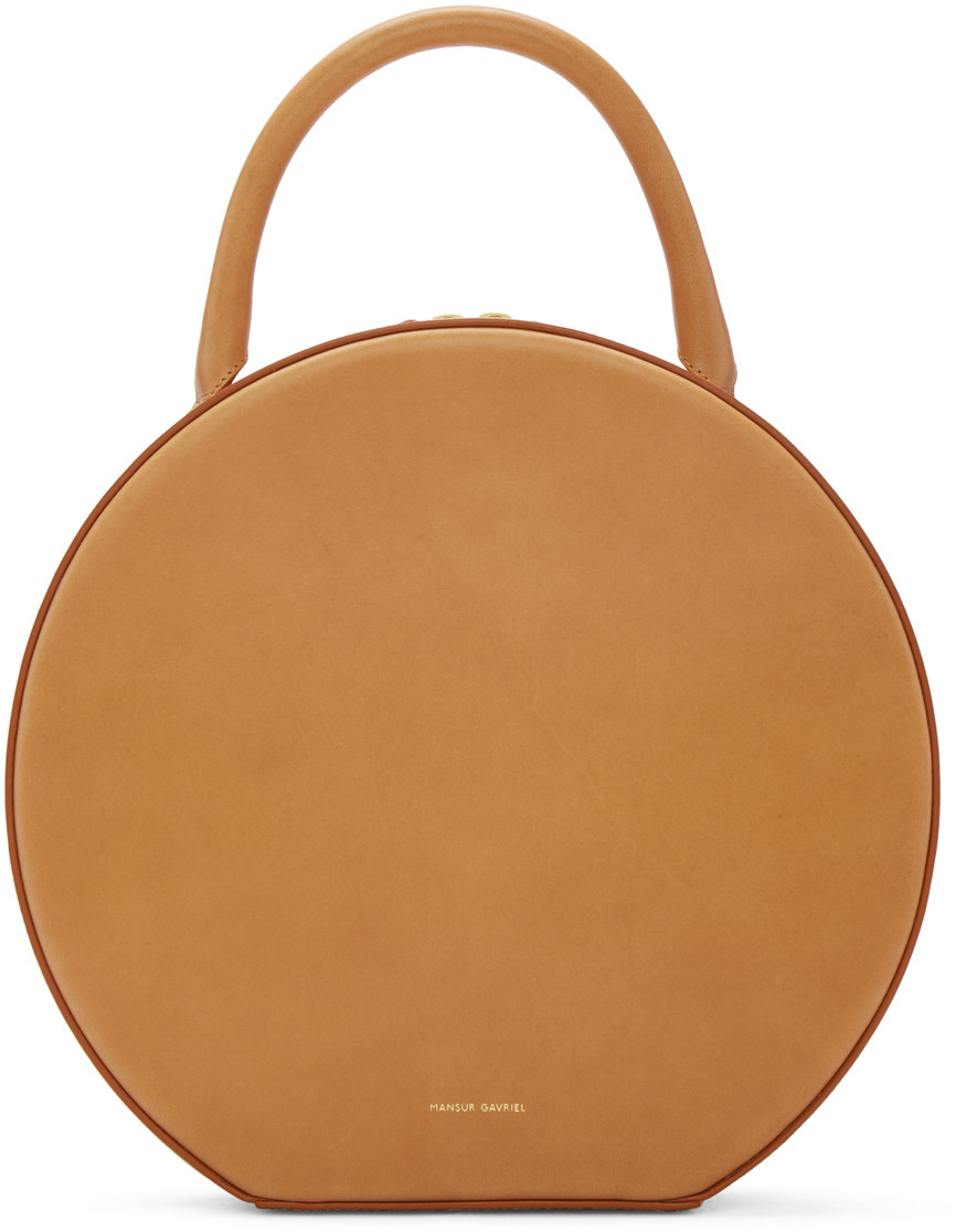 Mansur Gavriel Tan Leather Circle Bag | ModeSens