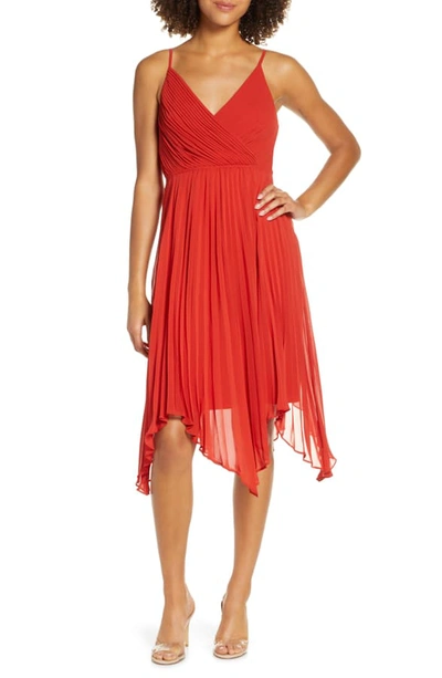 Ali & Jay Bay Club Sleeveless Midi Dress In Burnt Red