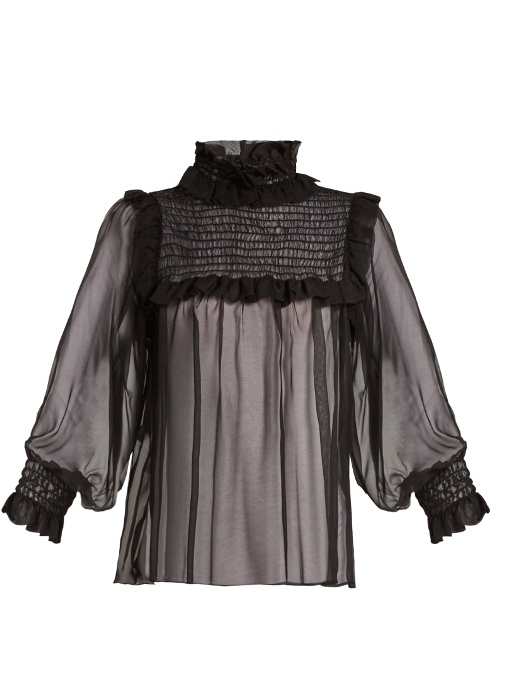 gucci black blouse