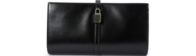 Jil Sander Padlock Clutch Bag In 001-black