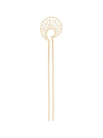 Apples & Figs Venus Shell Hair Pin In Metallic