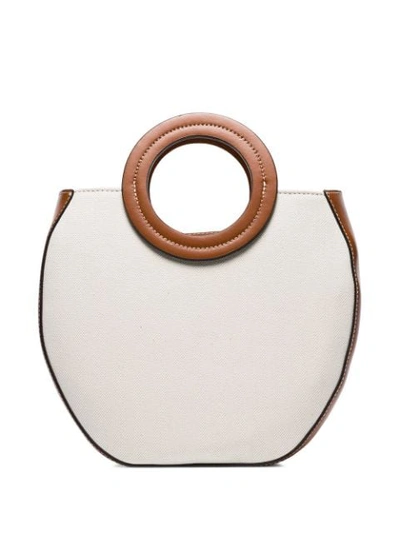 Staud Frida Canvas Tote In Neutrals