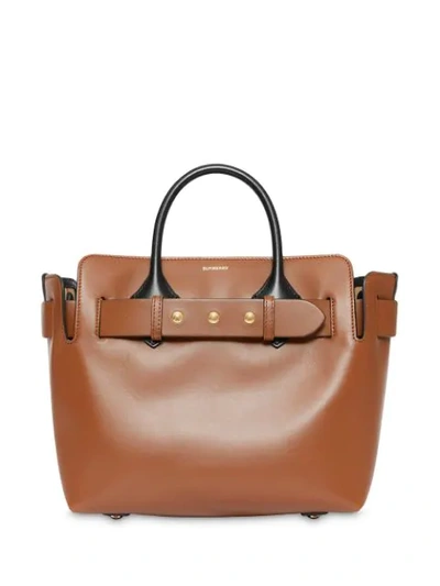 Burberry The Small Belt Bag Aus Leder Mit Ziernieten In Malt Brown