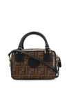 Fendi Handtasche Mit Ff-logos In Brown