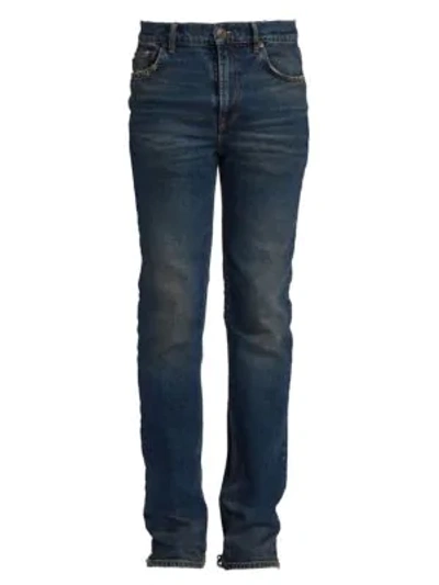 Balenciaga Fitted Five-pocket Jeans In Indigo