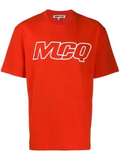 Mcq By Alexander Mcqueen Logo Print T In Red