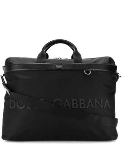 Dolce & Gabbana Logo-print Holdall In Black
