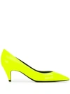 Saint Laurent Kiki 55 Pumps In Yellow