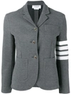 Thom Browne 4-bar Stripe Sport Coat In Grey