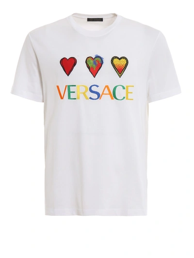 Versace Love  Embroidery White T-shirt