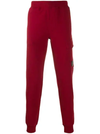 C.p. Company Security Tag Track Pants In Red