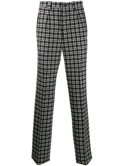 Givenchy High-waist Plaid Trousers In Black