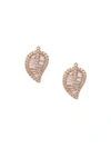 Anita Ko 18kt Rose Gold Diamond Leaf Studs