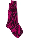 N°21 Nº21 Zebra Print Socks - Pink
