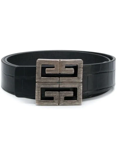 Givenchy Logo Plaque Belt In Black