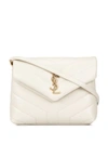 Saint Laurent Monogrammed Envelope Shoulder Bag In White ,gold