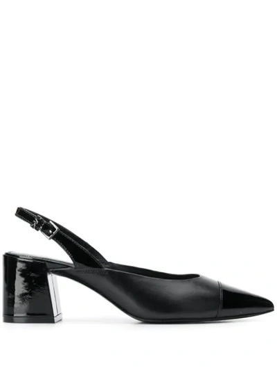 Michael Michael Kors Mila Mila Sling Vachetta Patent In Black