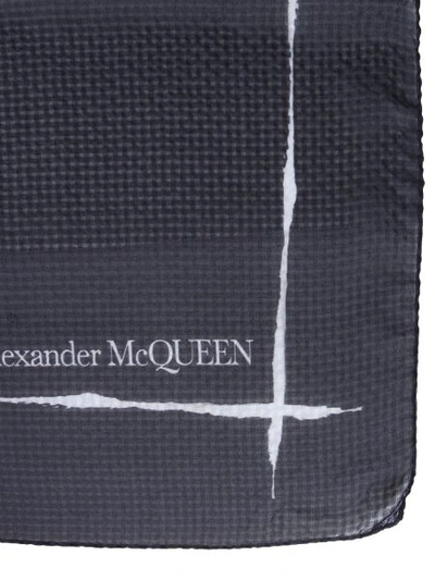 Alexander Mcqueen Silk Scarf In Black