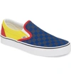 Vans Classic Slip-on In Navy/ Yellow/ Red