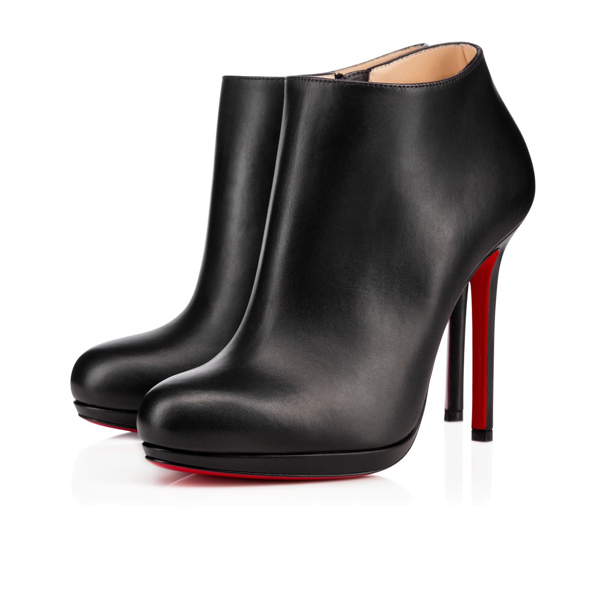 Christian Louboutin Bella Top 120 Black Leather - Women Shoes - | ModeSens