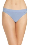 Tommy John Cool Cotton Thong In Stonewash