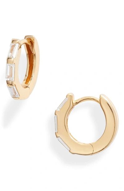 Argento Vivo Cubic Zirconia Huggie Hoop Earrings In Gold