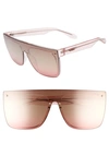 Quay X Jlo Jaded 146mm Flat Top Sunglasses In Pink Brown Flash