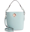 Kate Spade Suzy Small Leather Bucket Bag - Blue In Hazy