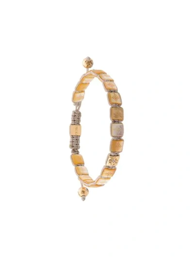 Shamballa Jewels 18kt Yellow Gold Lock Bracelet