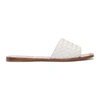 Bottega Veneta White Ravello Leather Sandels