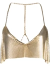 Fannie Schiavoni Cropped Chainmail Top In 18 Gold Plated