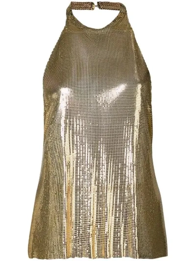 Fannie Schiavoni Backless Chainmail Top In Gold