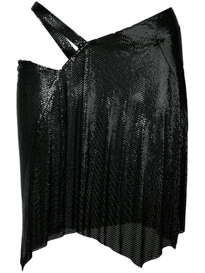 Fannie Schiavoni Wrap-design Chainmail Skirt In Black