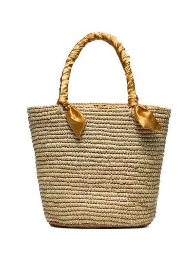 Sensi Studio Medium Woven Basket Bag In Neutrals
