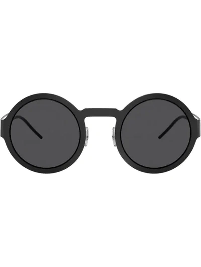 Dolce & Gabbana Matte Black Round-frame Sunglasses