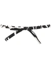 N°21 Zebra Print Bow Front Belt In Black