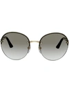 Prada Heritage Round-frame Sunglasses In Black