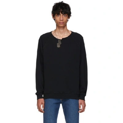 Givenchy Distressed Collar Sweatshirt Black In 001 Black