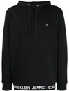 Calvin Klein Jeans Est.1978 Logo Hem Hoodie In Black