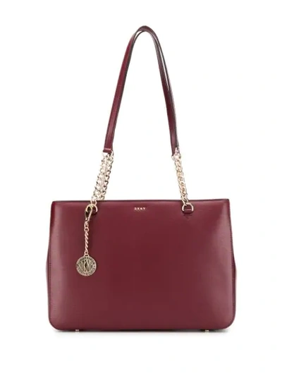 Dkny Chain Tote Bag In Red
